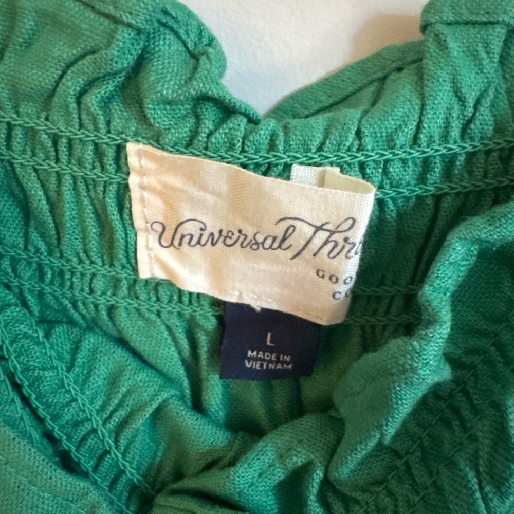 Universal Thread Green Button-Down Sundress With … - image 3